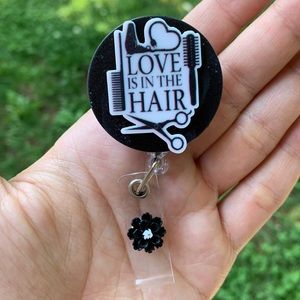 Hairstylist Retractable Badge Holder